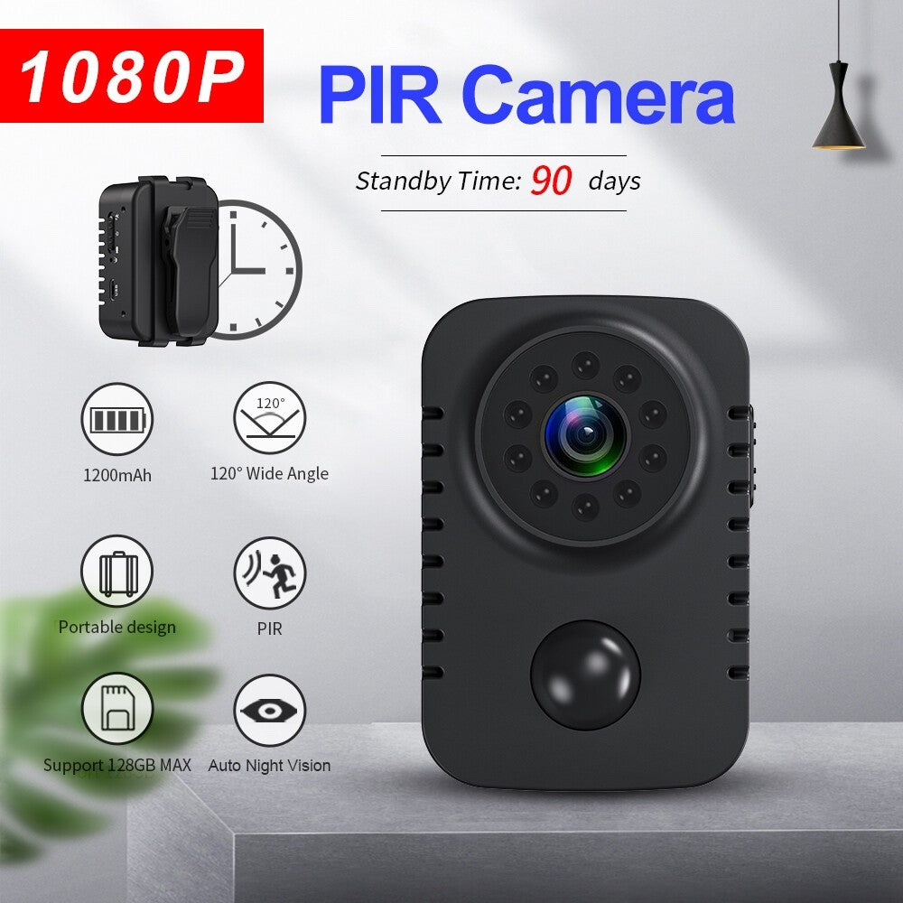 Telecamera MD29-A PIR – Mini Telecamera Infrarossi 1080P Full HD con Rilevamento Movimento