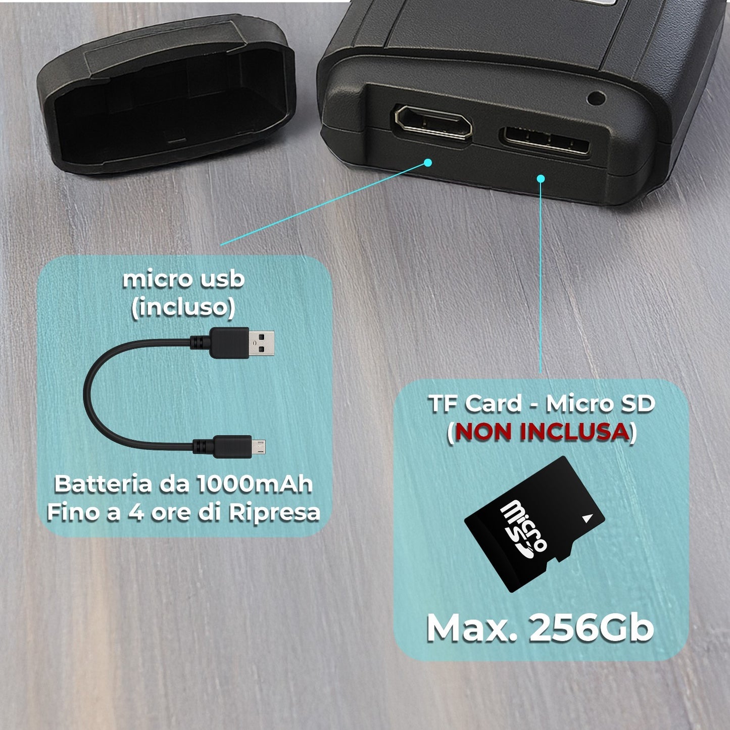 Mini Registratore WiFi Audio Video HD – Voice Recorder con Micro Telecamera