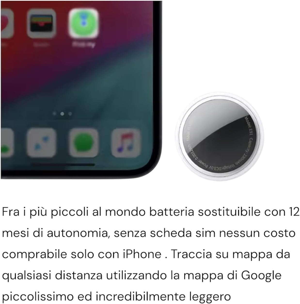 Mini Localizzatore GPS Senza SIM – Tracker Satellitare Universale per Auto, Moto, Bici e iPhone