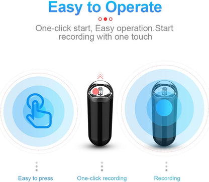 Mini Registratore Vocale Digitale 8GB – Registratore Audio Professionale Portatile