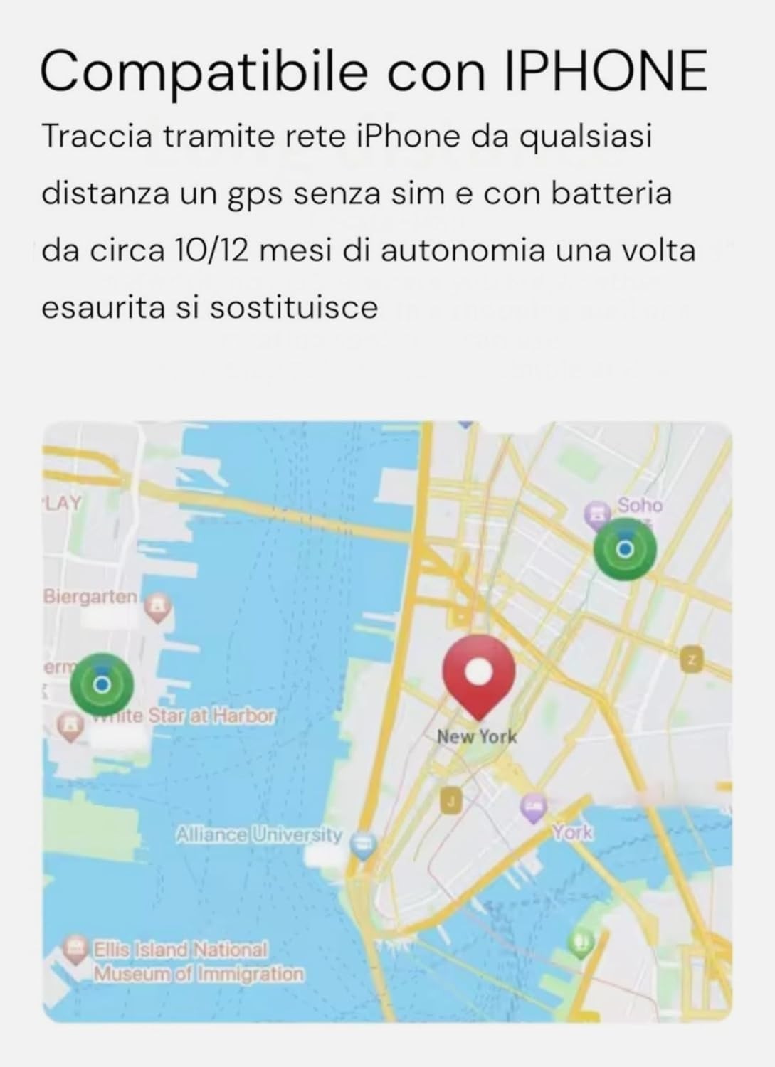 Mini Localizzatore GPS Senza SIM – Tracker Satellitare Universale per Auto, Moto, Bici e iPhone