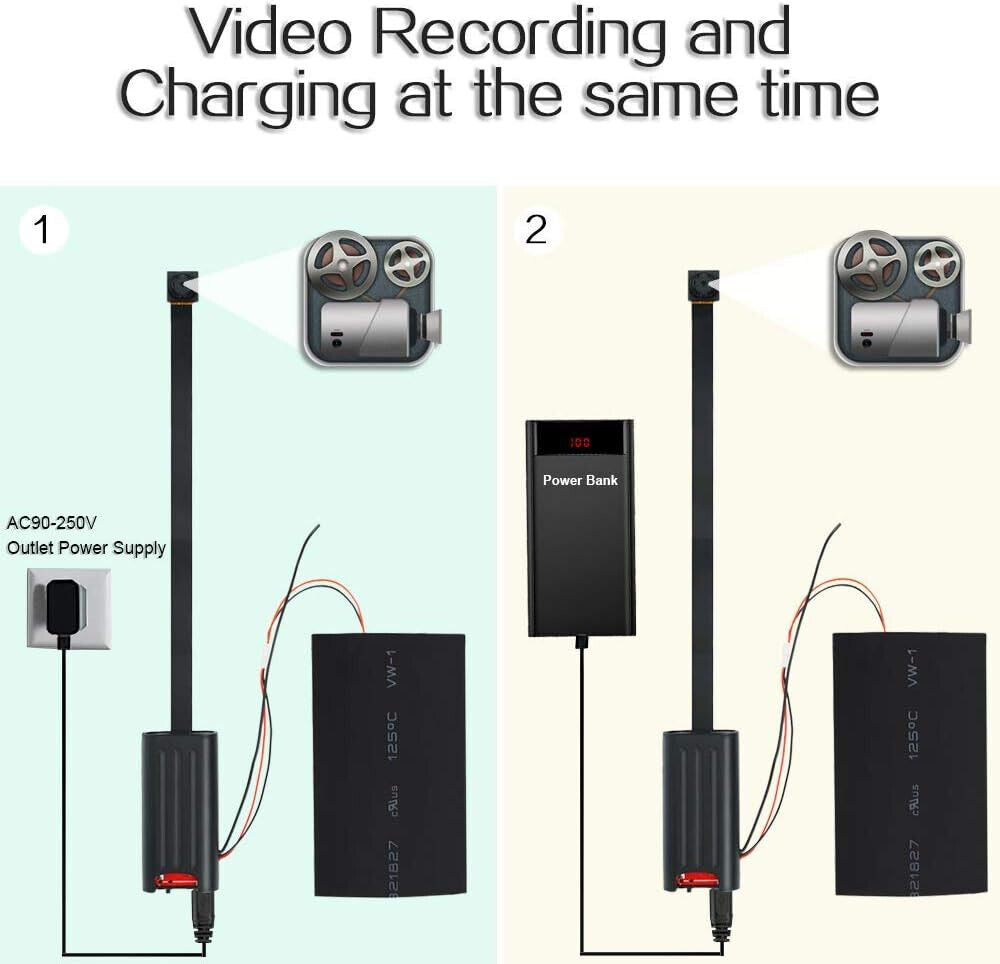 Mini Camera S80 HD con Funzione Power Bank – Registrazione Video, Rilevamento Movimento e Memoria 32GB