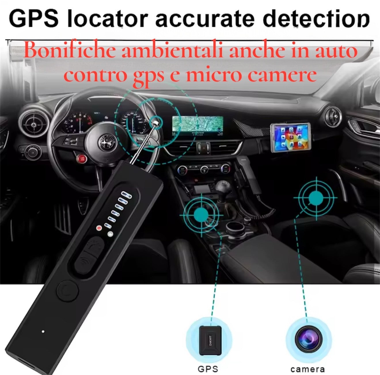 Rilevatore di Microspie Professionale – Anti-Cimici, Spycam, Telecamere Wireless e Cablate