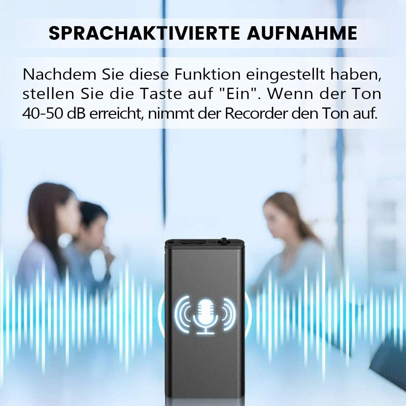 Registratore Audio Spia Q1 16GB – Alta Qualità, Controllo Vocale e Manuale, Compatto e Discreto