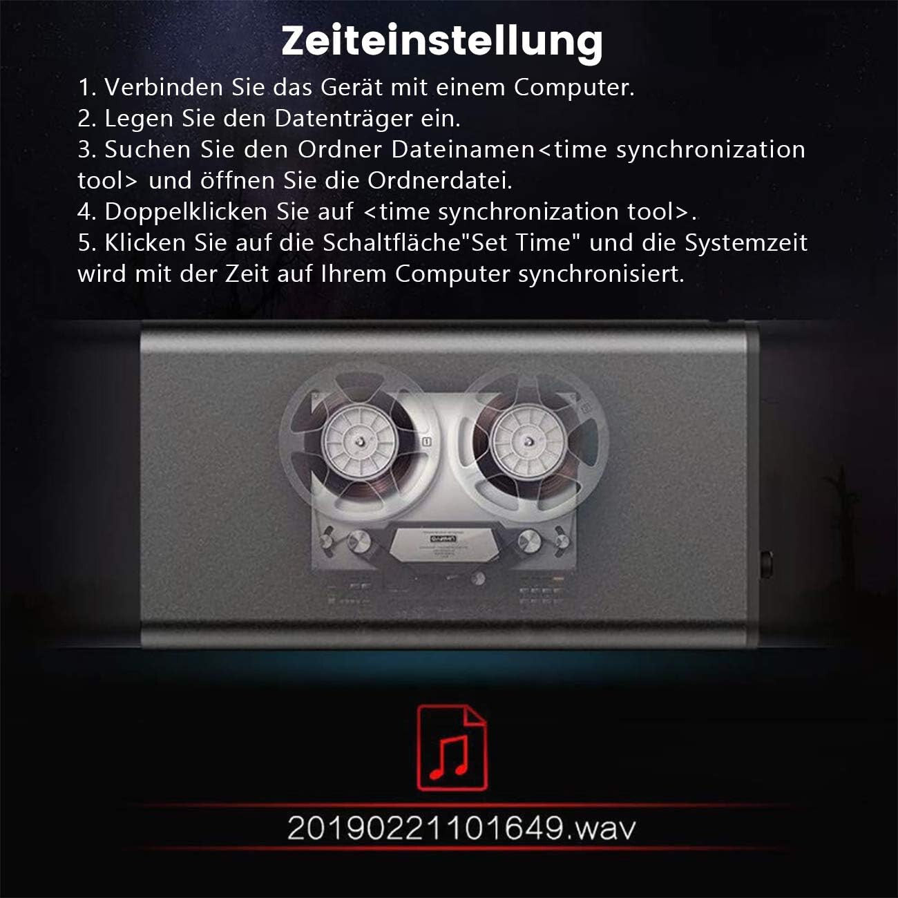 Registratore Audio Spia Q1 16GB – Alta Qualità, Controllo Vocale e Manuale, Compatto e Discreto