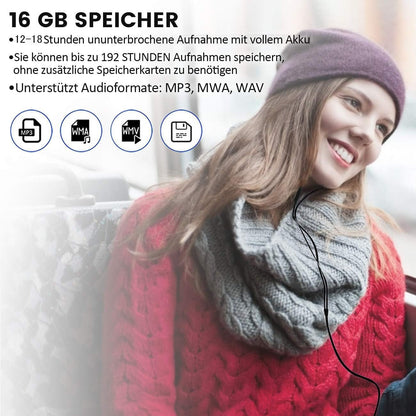 Registratore Audio Spia Q1 16GB – Alta Qualità, Controllo Vocale e Manuale, Compatto e Discreto