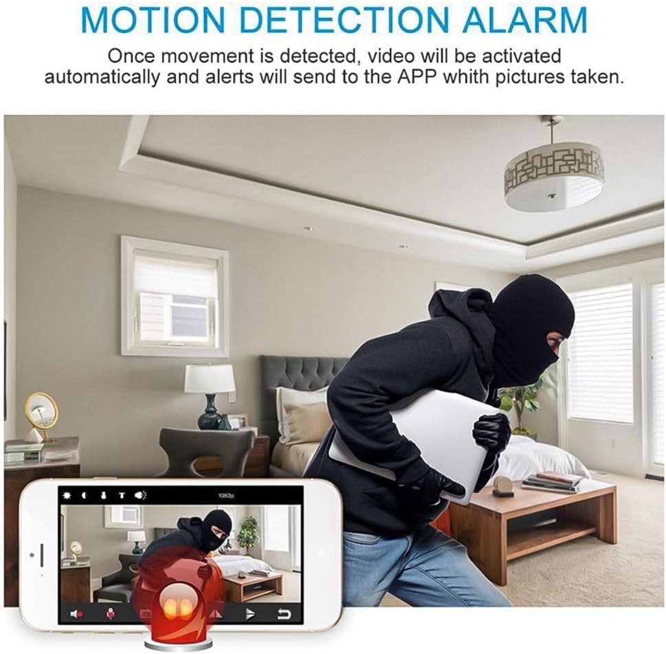 Mini Telecamera IP WiFi 4K / 1080P – Visione Notturna, Rilevamento Movimento e Controllo Remoto