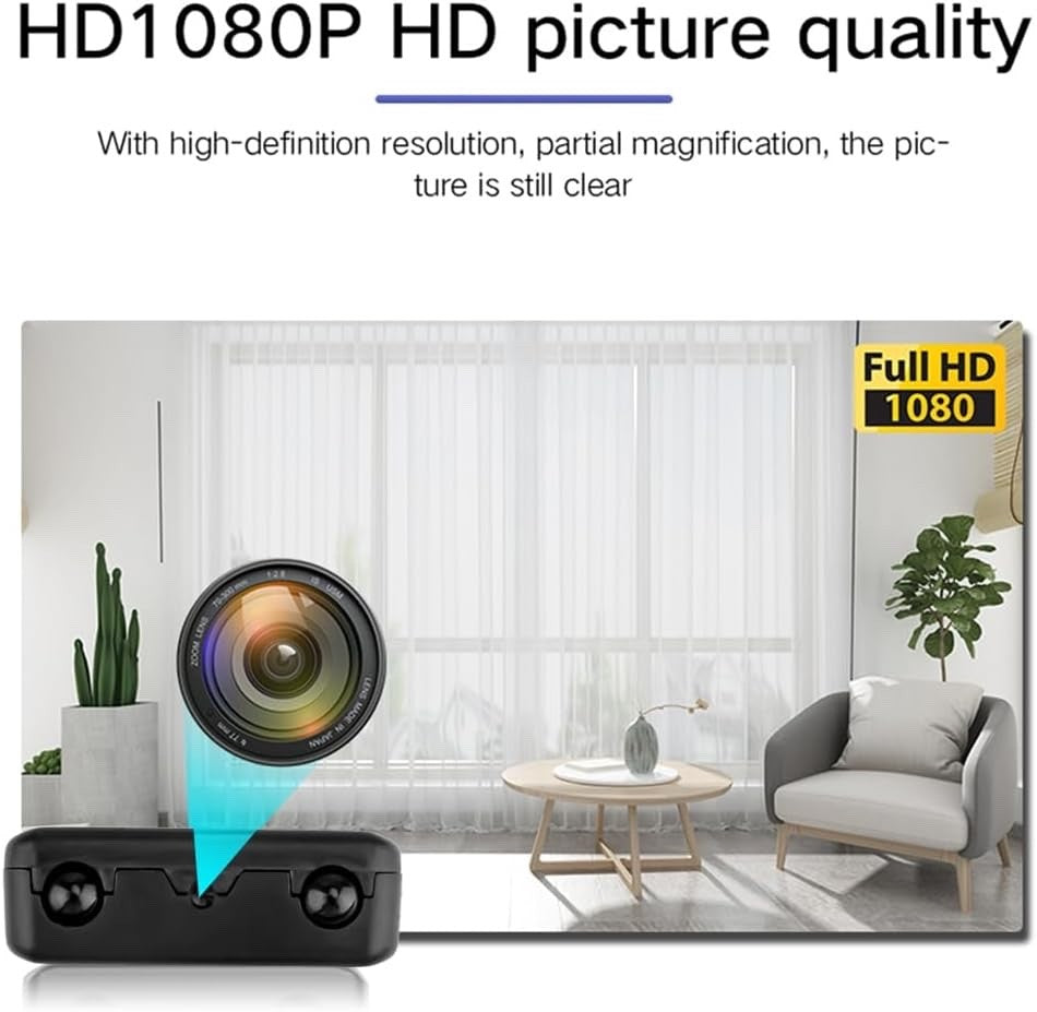 Mini Telecamera IP WiFi 4K / 1080P – Visione Notturna, Rilevamento Movimento e Controllo Remoto