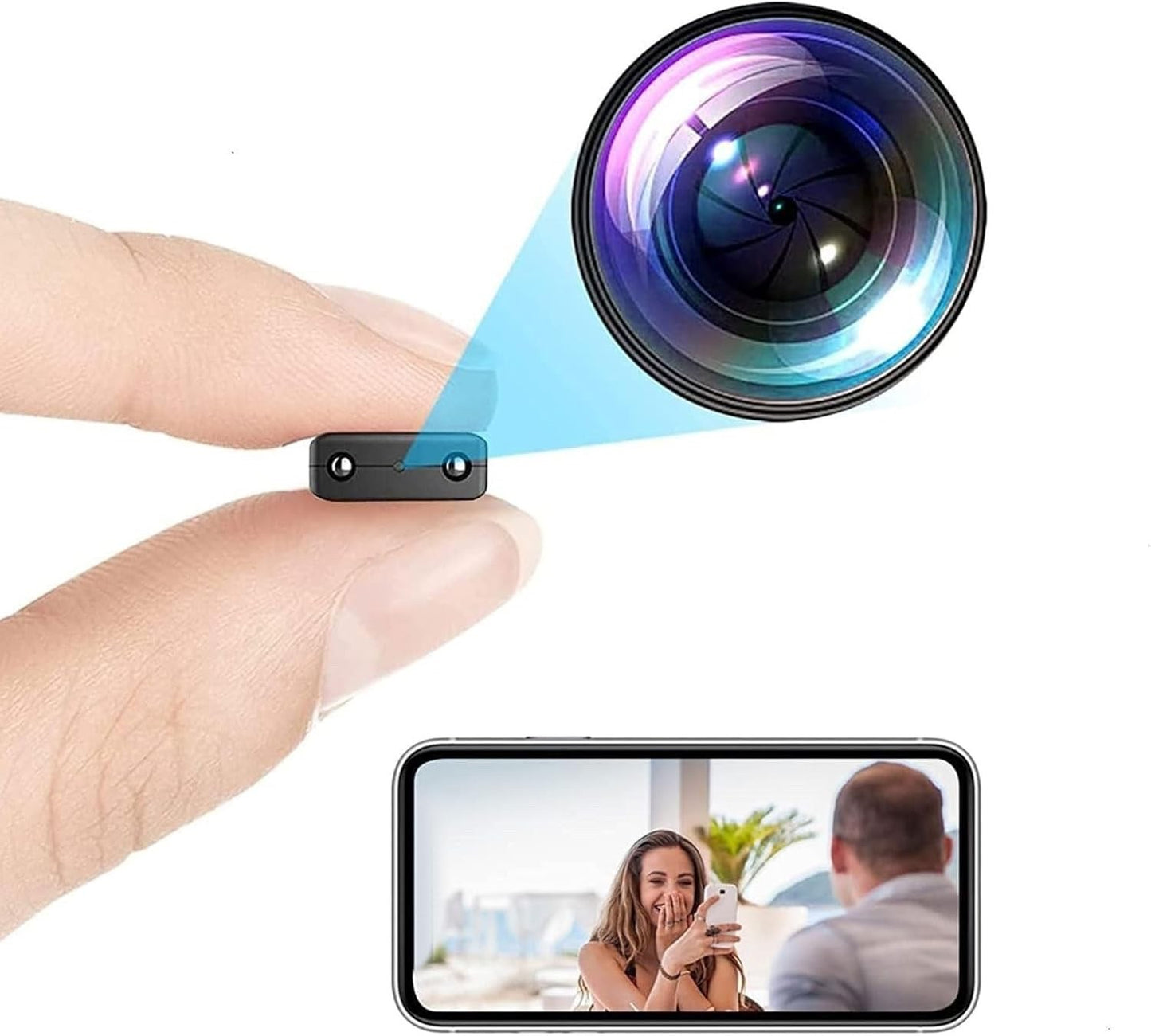 Mini Telecamera IP WiFi 4K / 1080P – Visione Notturna, Rilevamento Movimento e Controllo Remoto