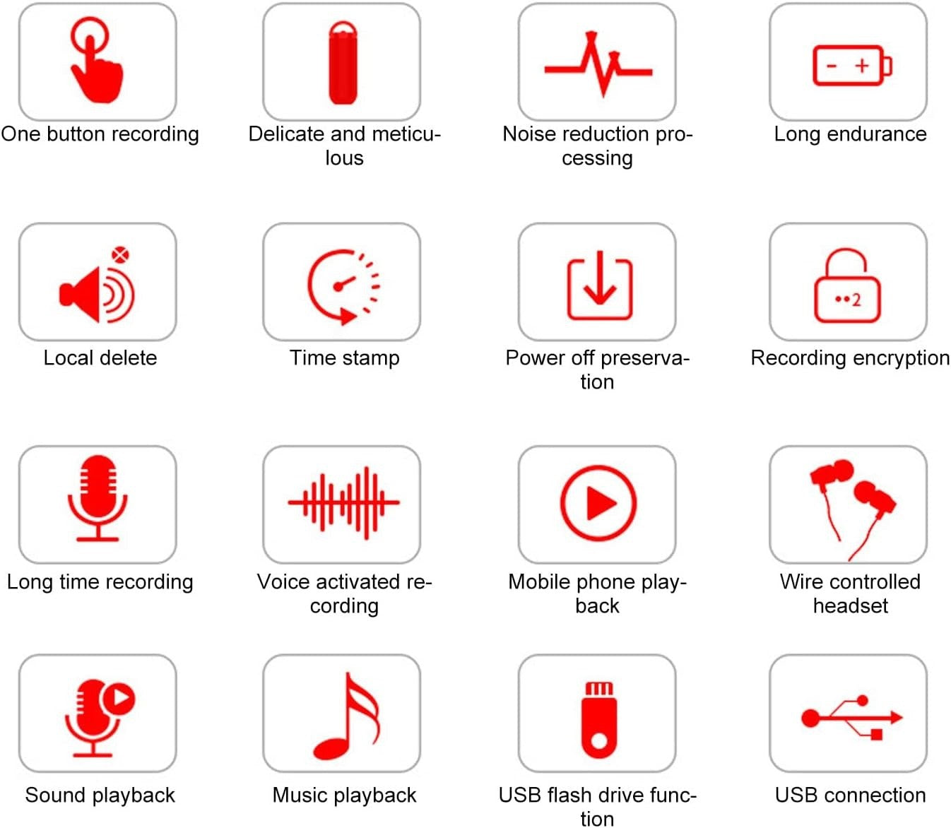 Mini Registratore Vocale Digitale 8GB – Registratore Audio Professionale Portatile
