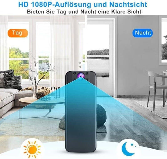 Mini Telecamera HD 1080P Portatile – Rotazione 180°, Visione Notturna e Rilevamento Movimento