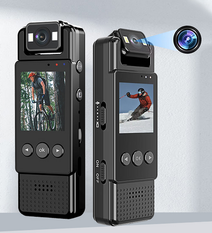 Bodycam 1080P HD – Visione Notturna, Rilevazione Movimento, Portatile e Multiuso